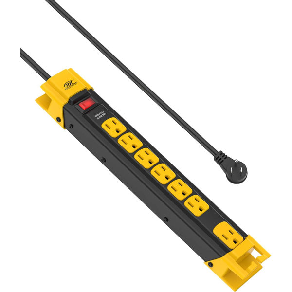 GearDrive CRST 6 Outlet Surge Protector Power Strip 2100J With Switch 15a 1875w Metal GearDrive CRST 6 Outlet Surge Protector Power Strip 2100J With Switch 15a 1875w Metal